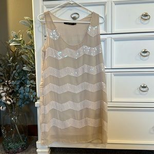 Ark and Co. champagne dress with sequins